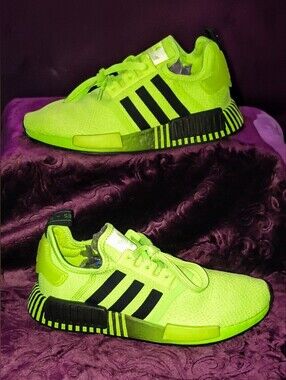 *NWOB* Adidas (2020) "NMD_R1" Glitch "Signal Green" Neon Sneakers ...